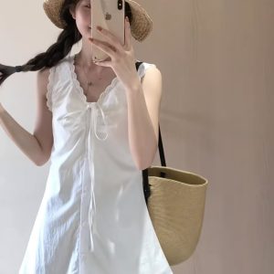 Women's Two-Piece Skirt and Cardigan Set - 100% Cotton Woven Fashion Set