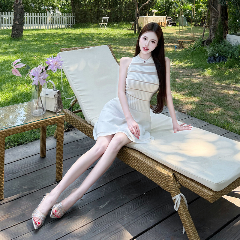 Sleeveless Knit Bodycon Dress for Women Summer 2026 Hollow Waist - Image 3