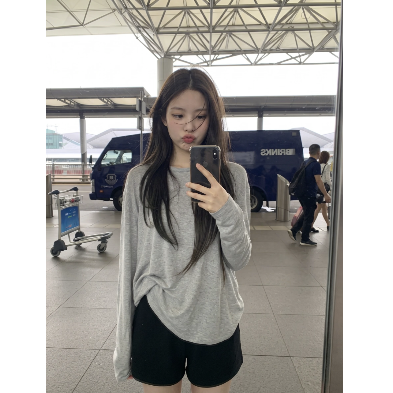 Korean Style Gray Lightweight Long Sleeve T-Shirt Women Solid Loose Lazy Breathable Sun Protection Cover-Up Summer Top - Image 5